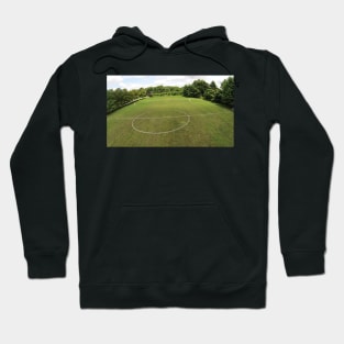 Arial Soccer Field Photo from Drone Hoodie